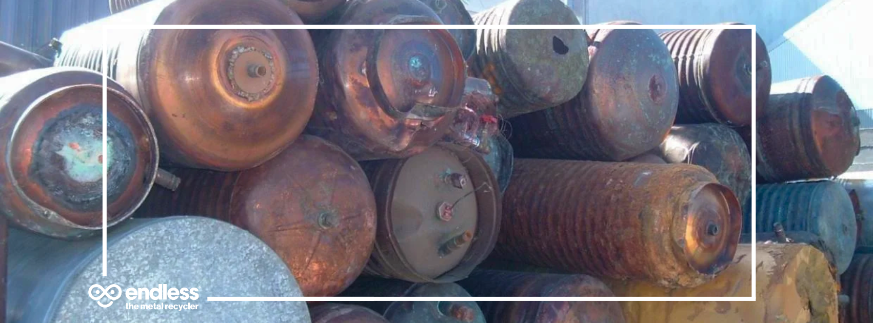 A pile of hot warer cylinder scrap in Auckland